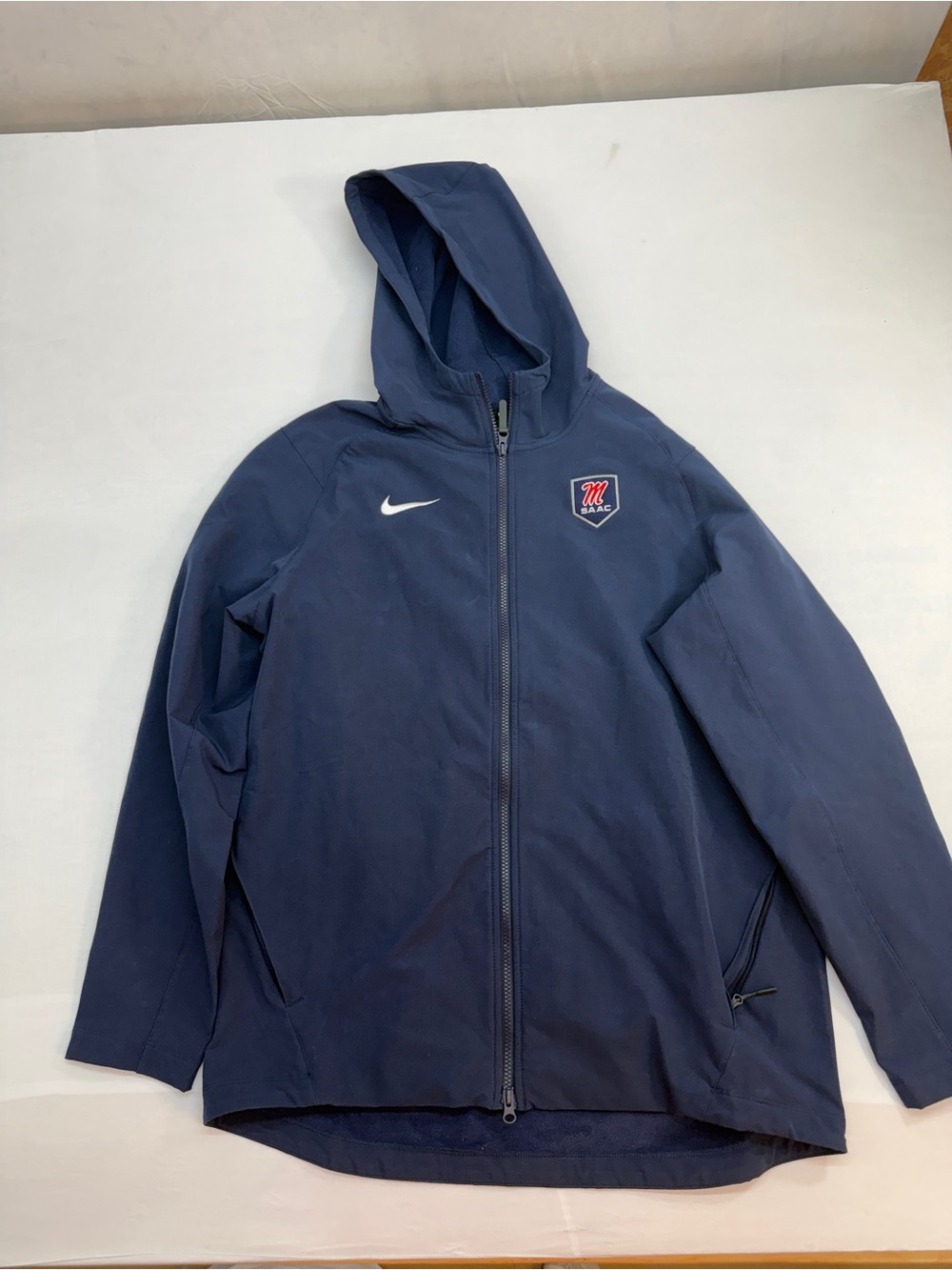 Nike Navy Fleece Hoodie with Branded Neck Tape